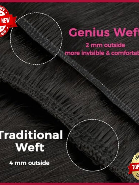 16 Inch Real Human Hair Clip In Extensions 7pcs Thin Weft  display picture 3
